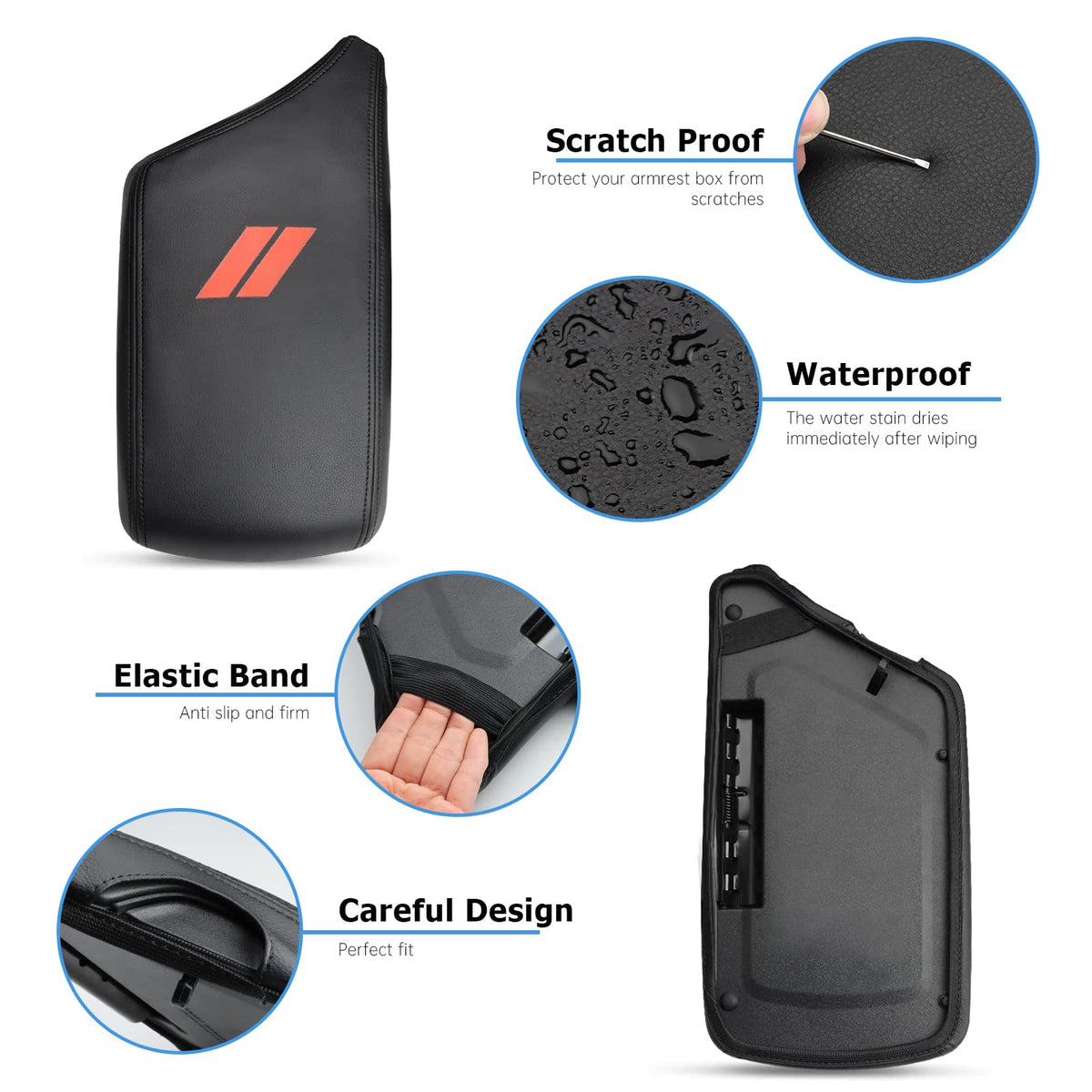 INTGET armrest with dog resting paw showing pet-friendly grip and protection