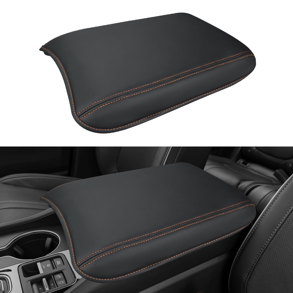 INTGET center console cover front view showing precise fit and clean finish