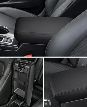 INTGET cover with console lid open showing unhindered access to storage