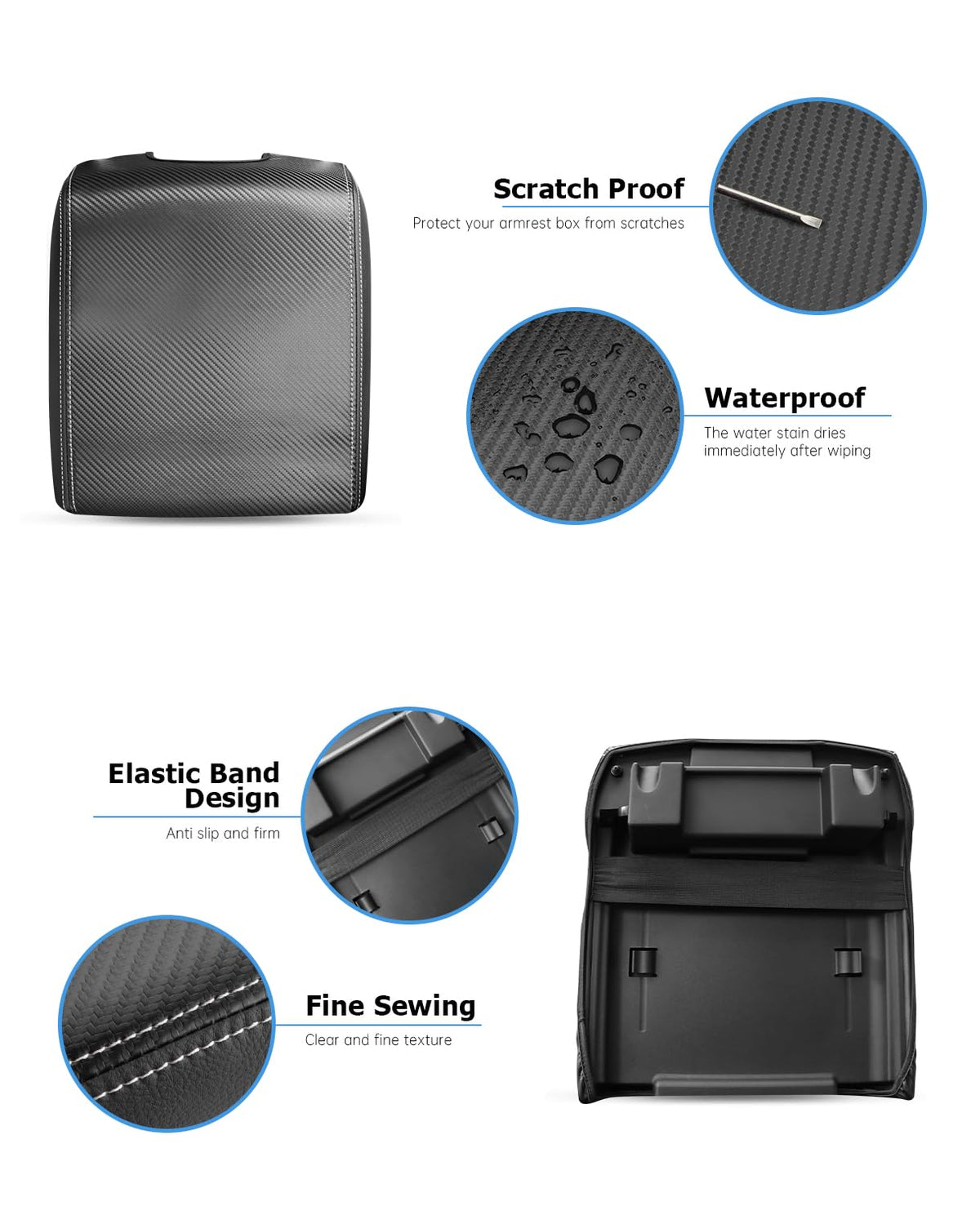 INTGET close-up of carbon fiber texture enhancing grip and style