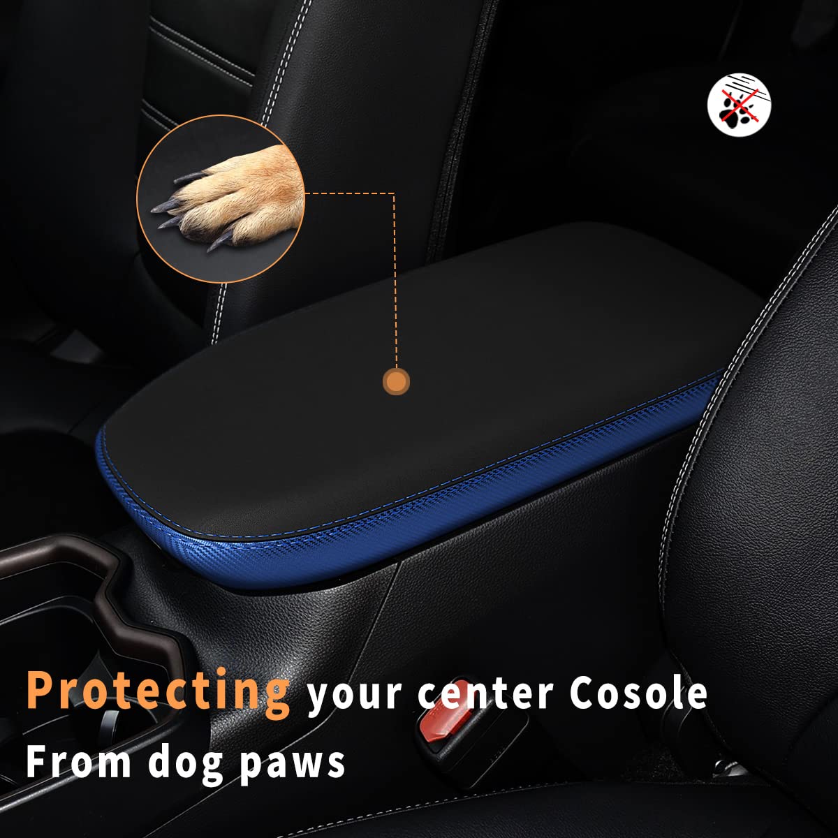INTGET close-up of microfiber leather and blue stitching for durable comfort