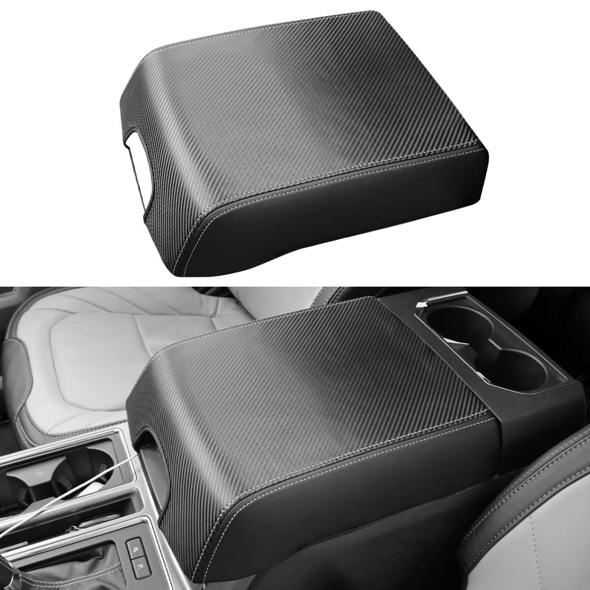 INTGET front view showing full armrest cover protecting lid