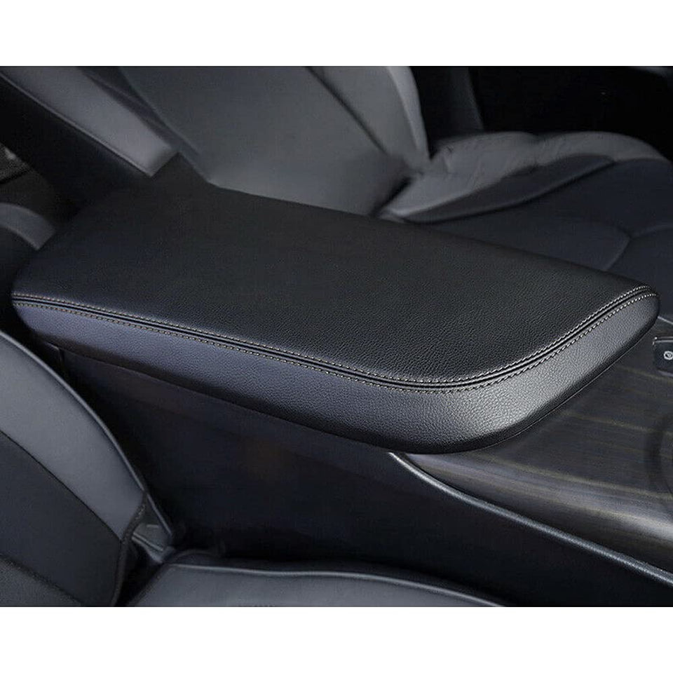 INTGET front view of armrest cover showing perfect console fit and protection