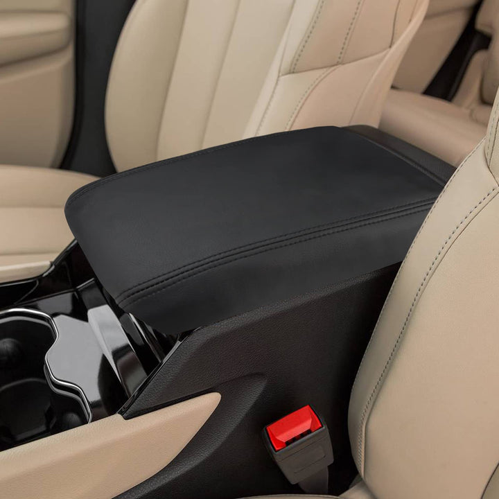 INTGET front view of console cover showing full armrest protection and clean look