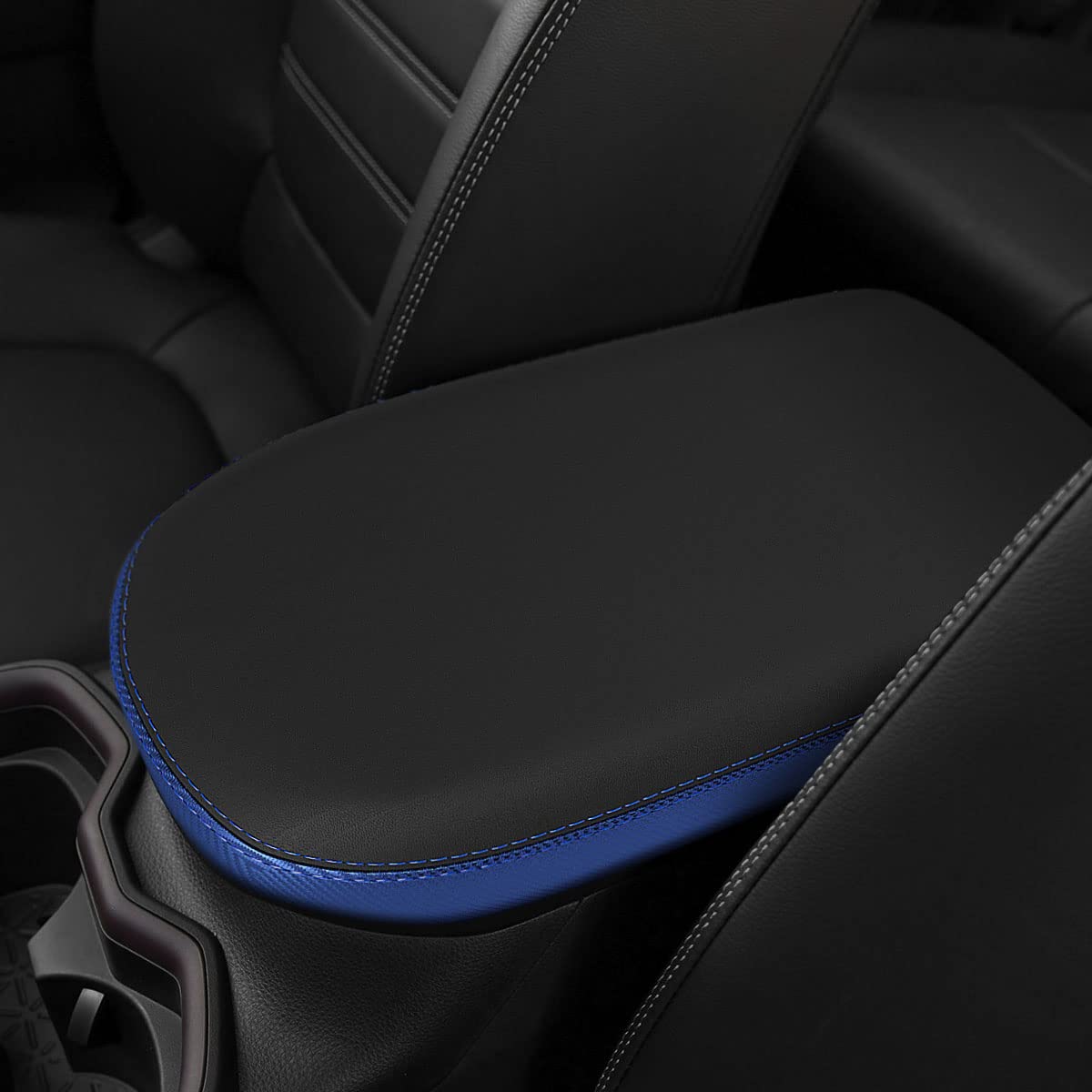 INTGET lifestyle shot inside RAV4 showing protective cover and clean interior