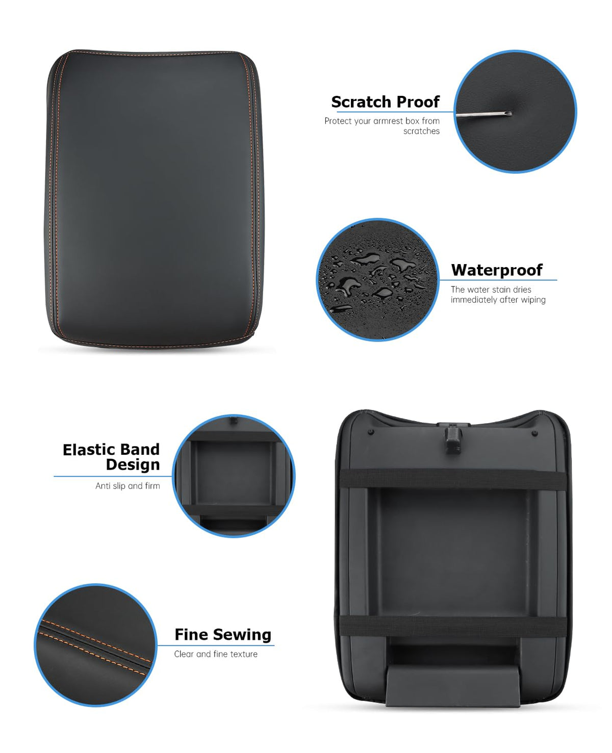 INTGET cover with console open demonstrating no interference with lid