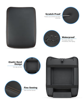 INTGET cover with console open demonstrating no interference with lid