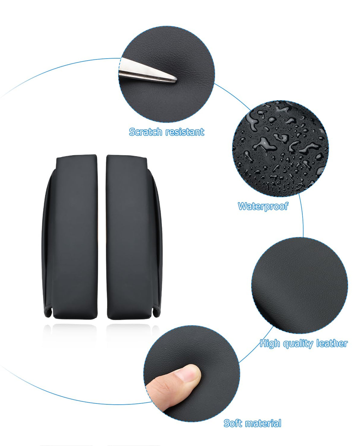 INTGET pet sitting on armrest cover demonstrating protective grip