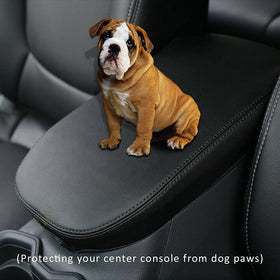 INTGET side profile showing precise fit on RAV4 armrest for protective coverage