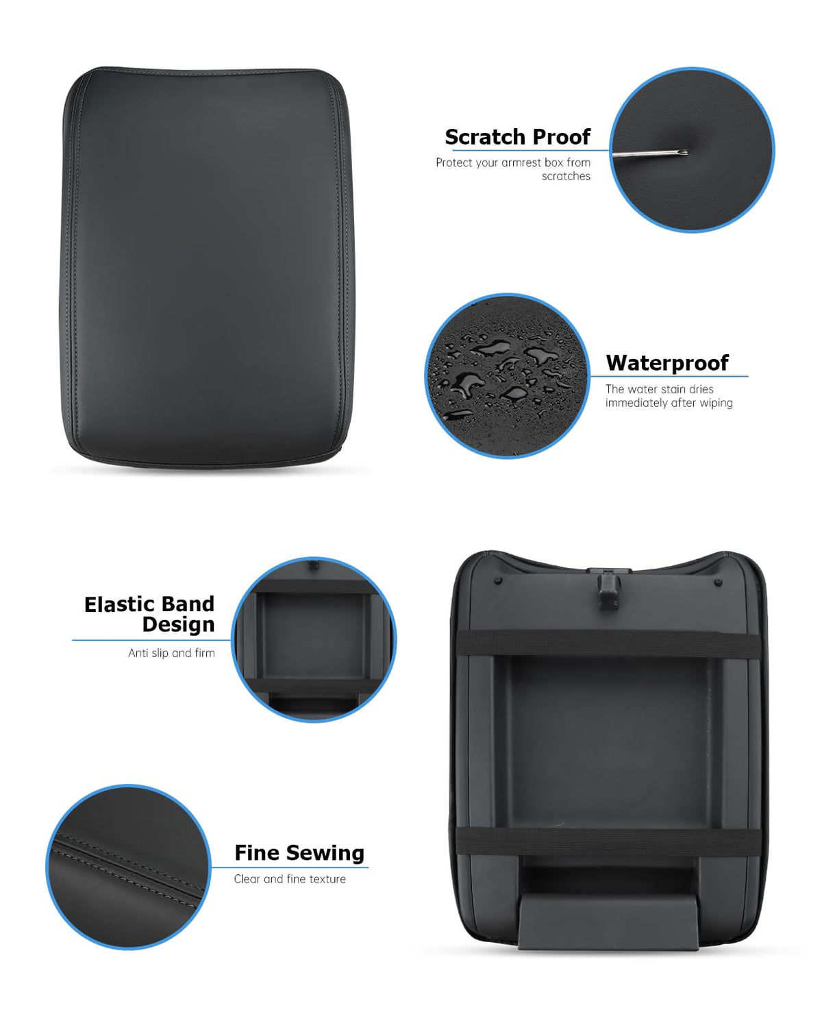 INTGET close-up of black stitching highlighting quality finish and aesthetic detail