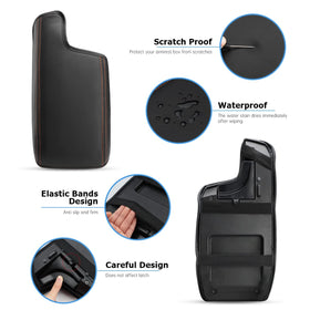 INTGET leather grain texture detail showing soft, easy-to-clean surface