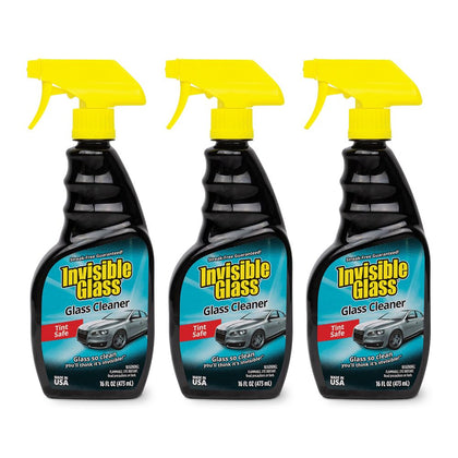 Invisible Glass front label on spray bottle showing brand and product clarity benefit