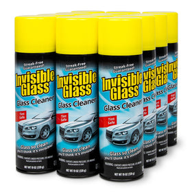 Invisible Glass front packaging showing 12-pack and clear benefits