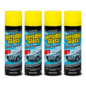 Invisible Glass front packaging showing four 19 oz cans and clear labeling benefit
