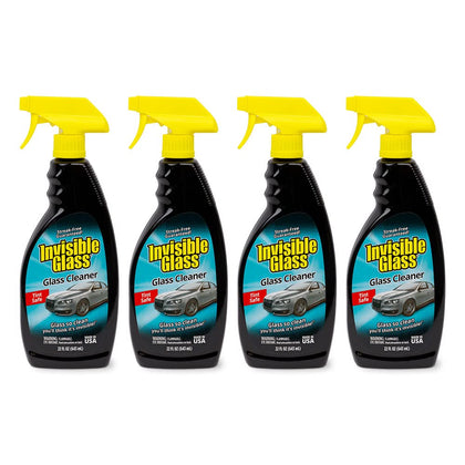 Invisible Glass front spray bottle showing label and nozzle for clear application