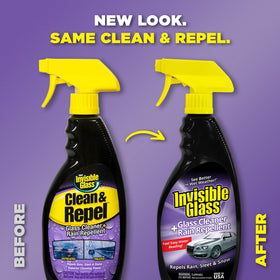 Invisible Glass label close-up highlighting product name and ammonia-free benefit