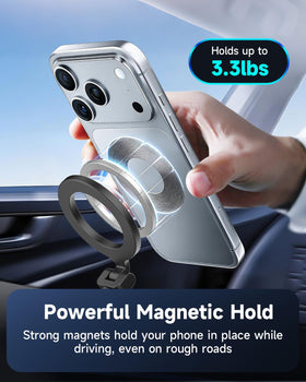 iOttie magnetic plate and included metal ring displayed for universal phone compatibility