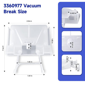 iouxvt WP3360977 side view with dimensions for correct compatibility