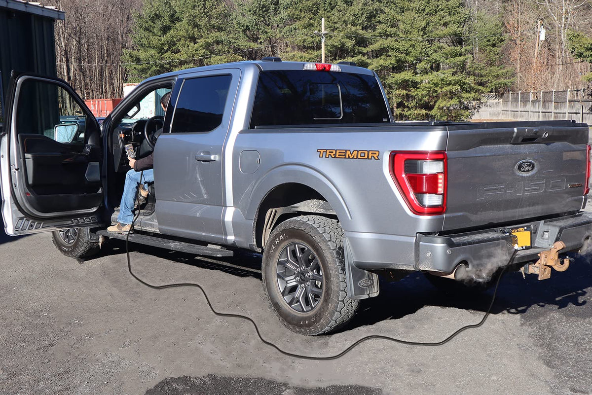 Innovative Products of America device in use on a vehicle dashboard demonstrating convenient measurements