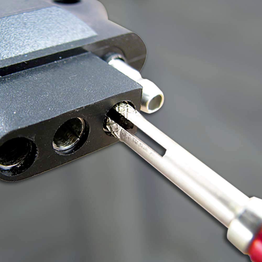 Innovative Products of America technician using chaser during trailer maintenance for reliability