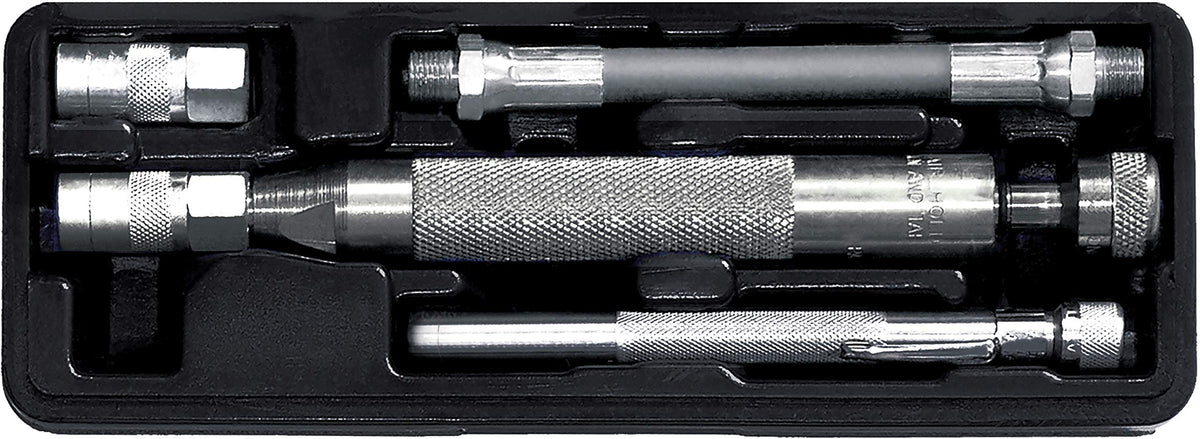 IPA Tools size and scale next to ruler to show compact pocket tool and professional model dimensions
