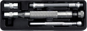 IPA Tools size and scale next to ruler to show compact pocket tool and professional model dimensions