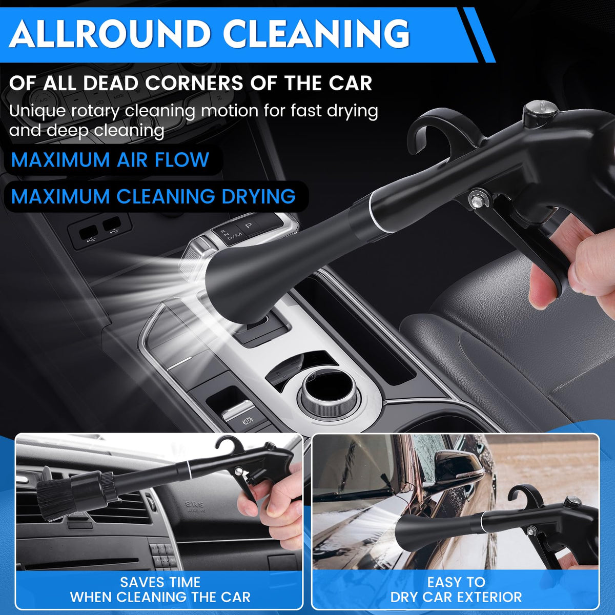 IPELY soft brush nozzle close-up highlighting gentle cleaning for delicate surfaces