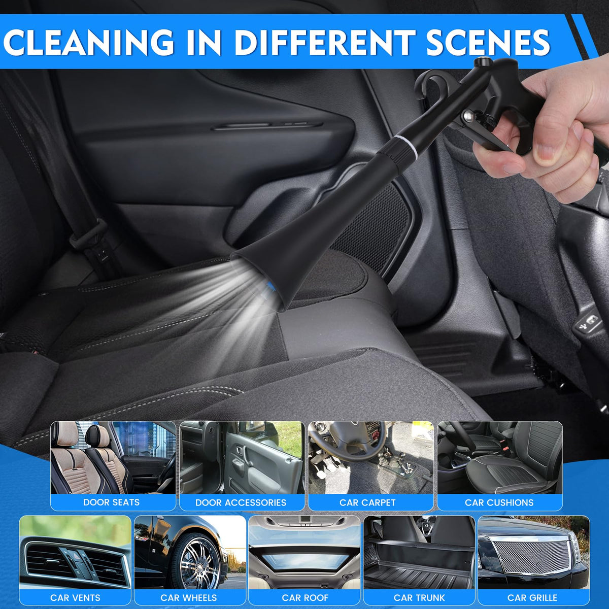 IPELY tapered nozzle detail emphasizing powerful focused air for tight spots