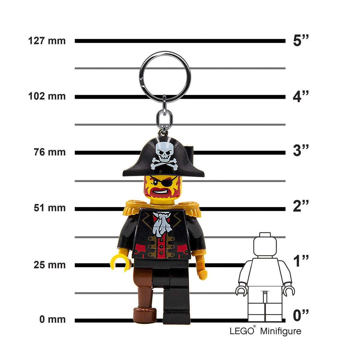 IQ LEGO Captain Brickbeard close-up of face and torso with crisp detail