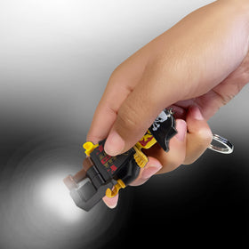 IQ LEGO Captain Brickbeard lit LEDs in feet showing focused beam benefit