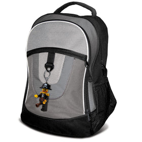 IQ LEGO Captain Brickbeard clipped to a backpack keyring for quick access
