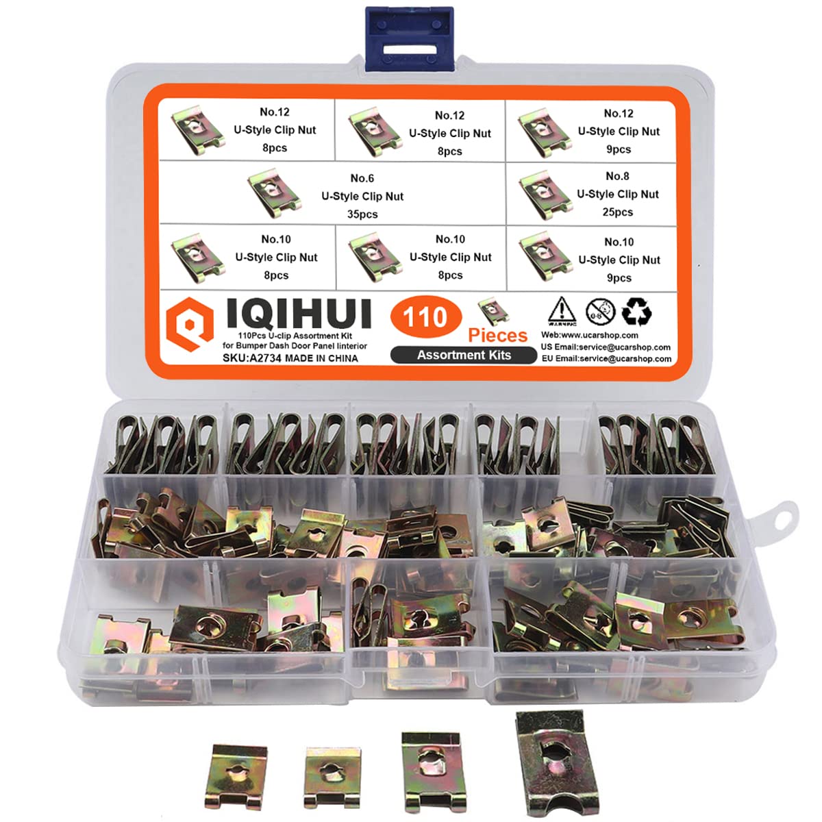 IQIHUI front packaging showing 110pcs kit for quick parts replacement