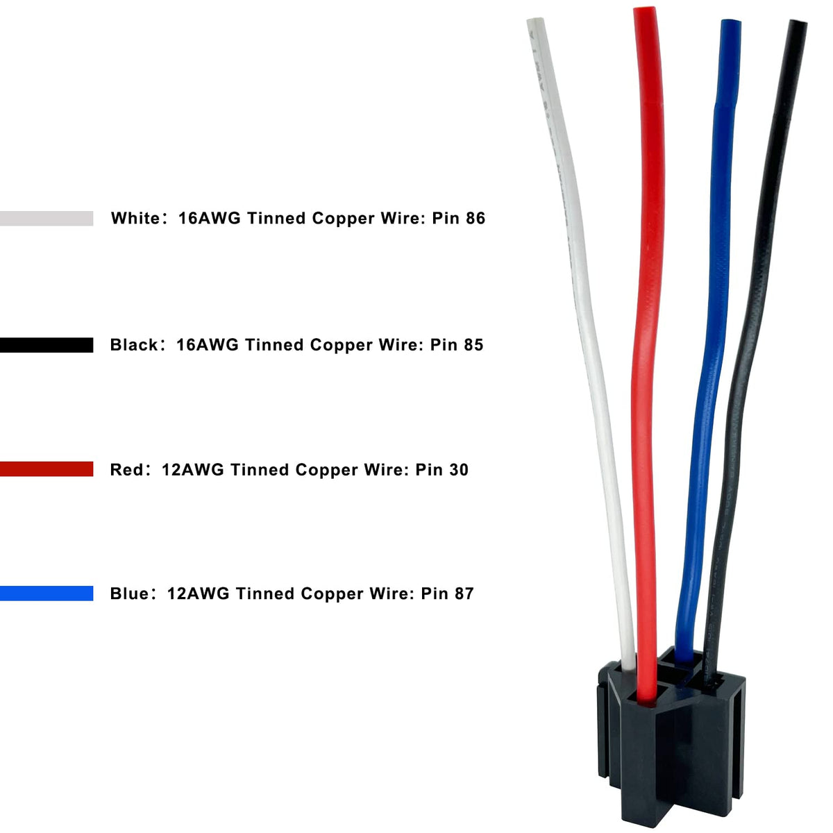 iRhapsody relay label detail showing voltage and amperage specs for confident circuit matching