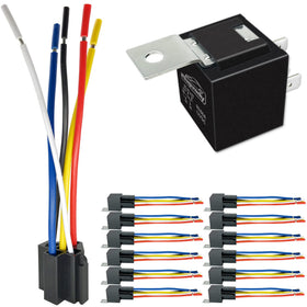 iRhapsody relay front view showing pigtail harness and mounting benefit