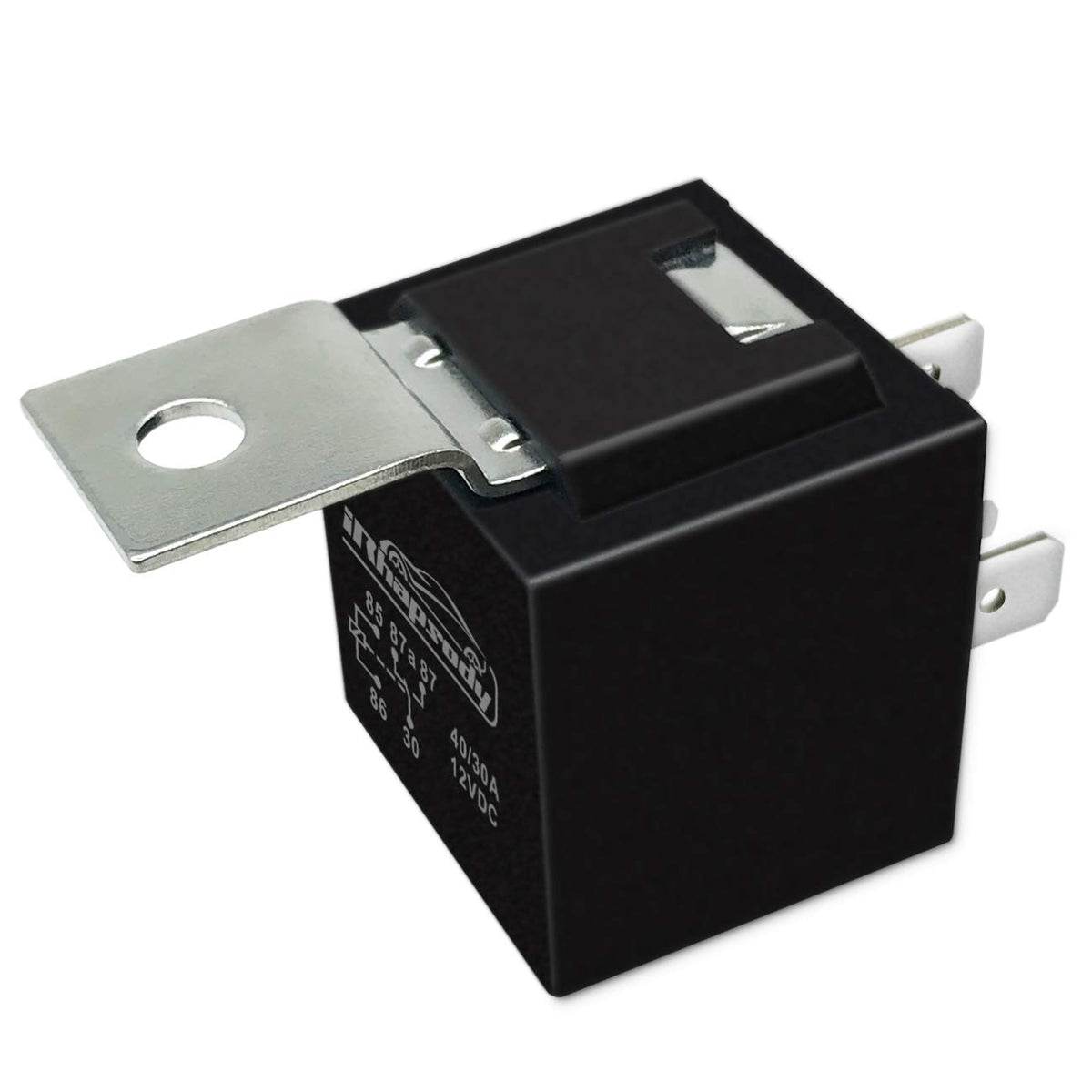 iRhapsody close-up of relay top label displaying voltage and ratings