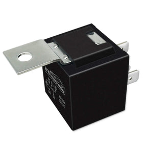 iRhapsody close-up of relay top label displaying voltage and ratings