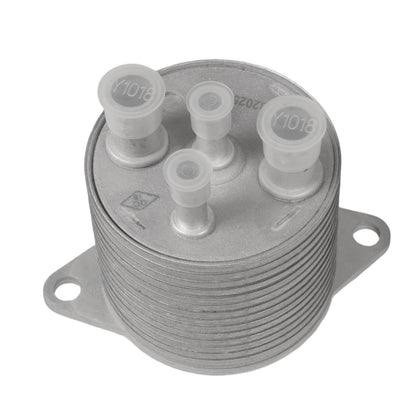 IRIEQU front view of oil cooler showing ports and mounting for accurate fit