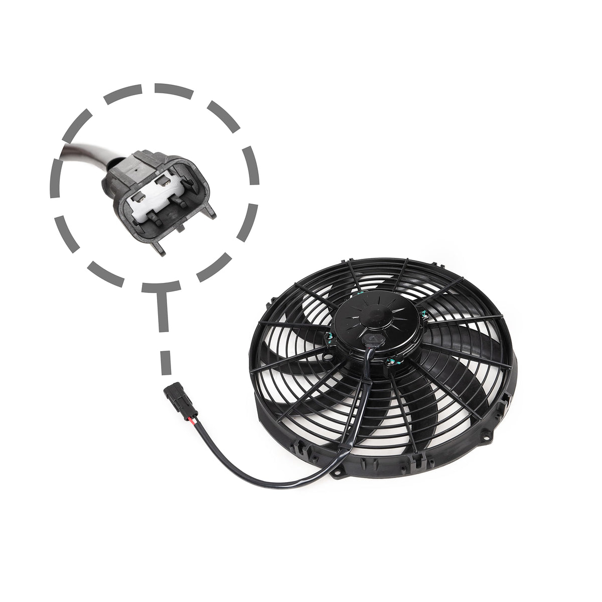 IRIEQU fan next to ruler for scale to confirm dimensions and compatibility