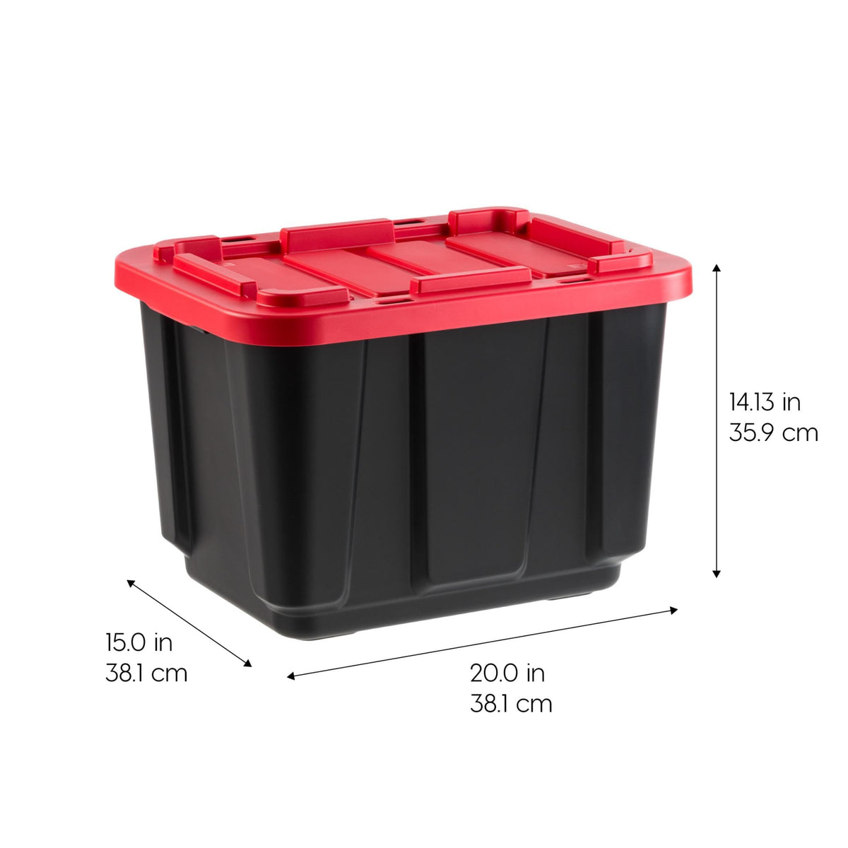 IRIS USA close-up of lockable snap-on lid demonstrating security and dust protection