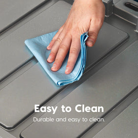 IRIS USA close-up of plastic finish showing durable, BPA-free material benefit