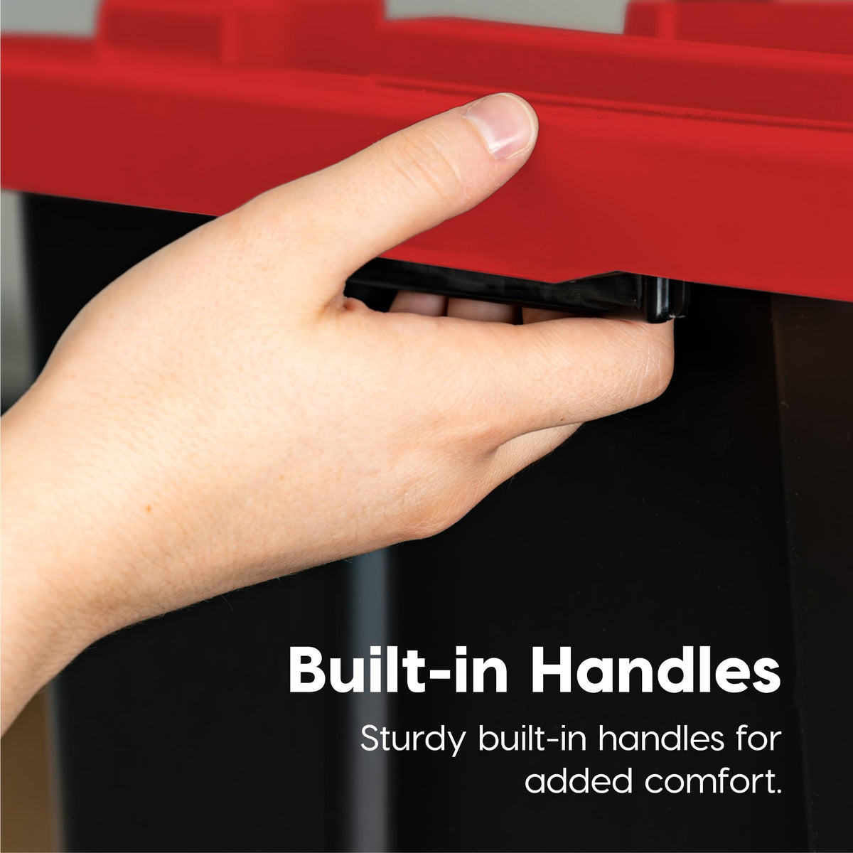 IRIS USA nested empty totes demonstrating compact storage