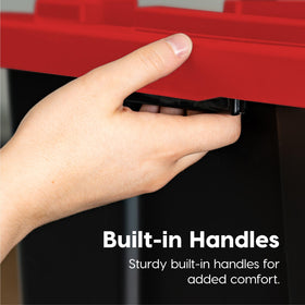 IRIS USA nested empty totes demonstrating compact storage