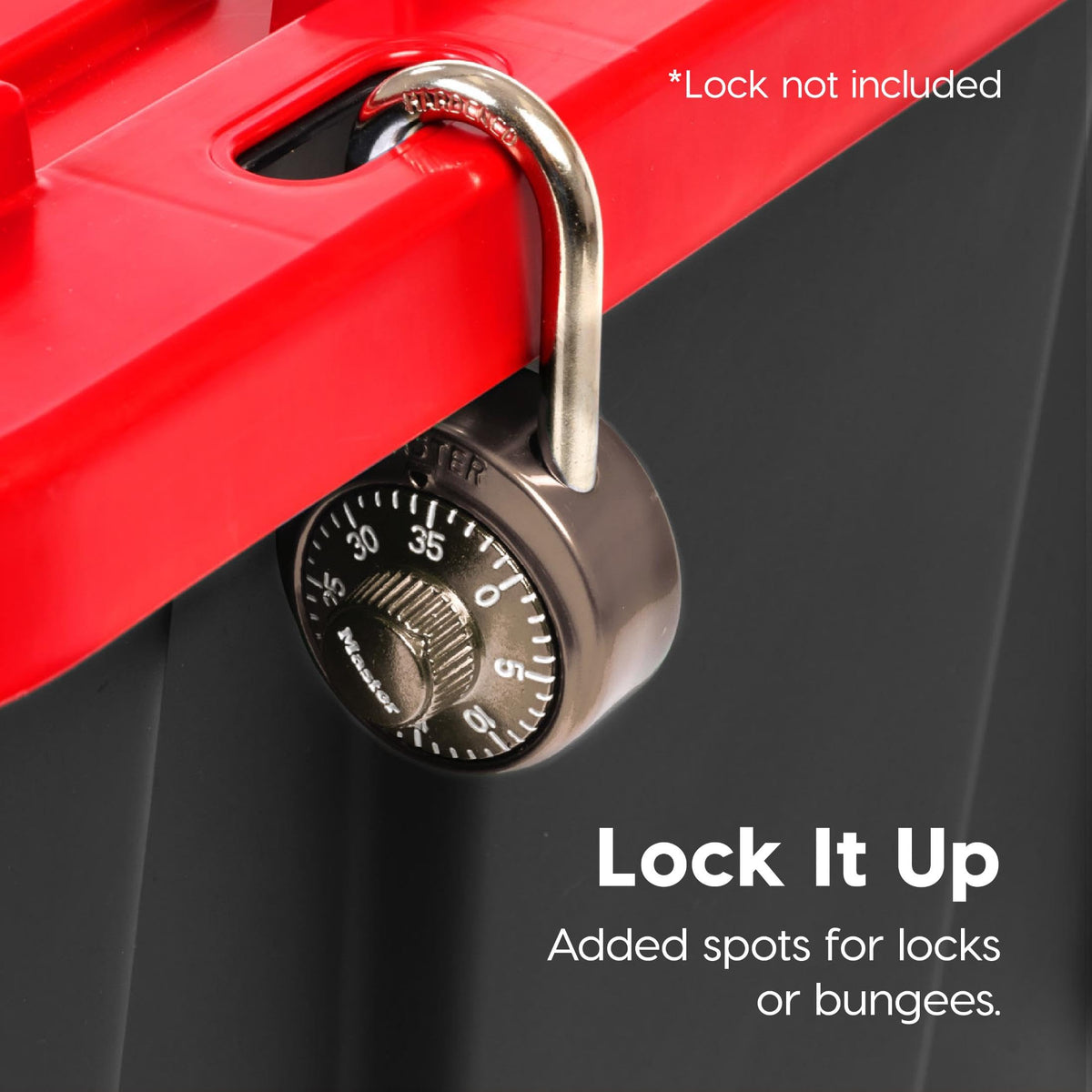 IRIS USA side profile focused on molded handles for easier carrying and transport