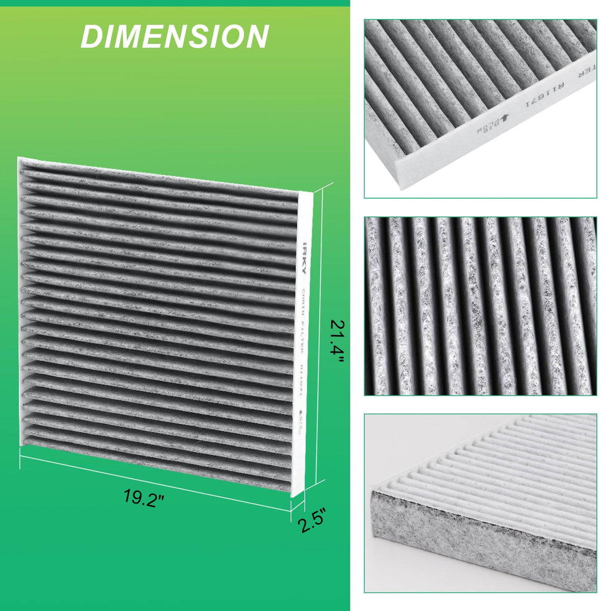 iRKY filter installed in cabin housing for easy replacement
