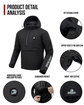 IRON JIA'S zippered pockets and side zipper detail for secure storage