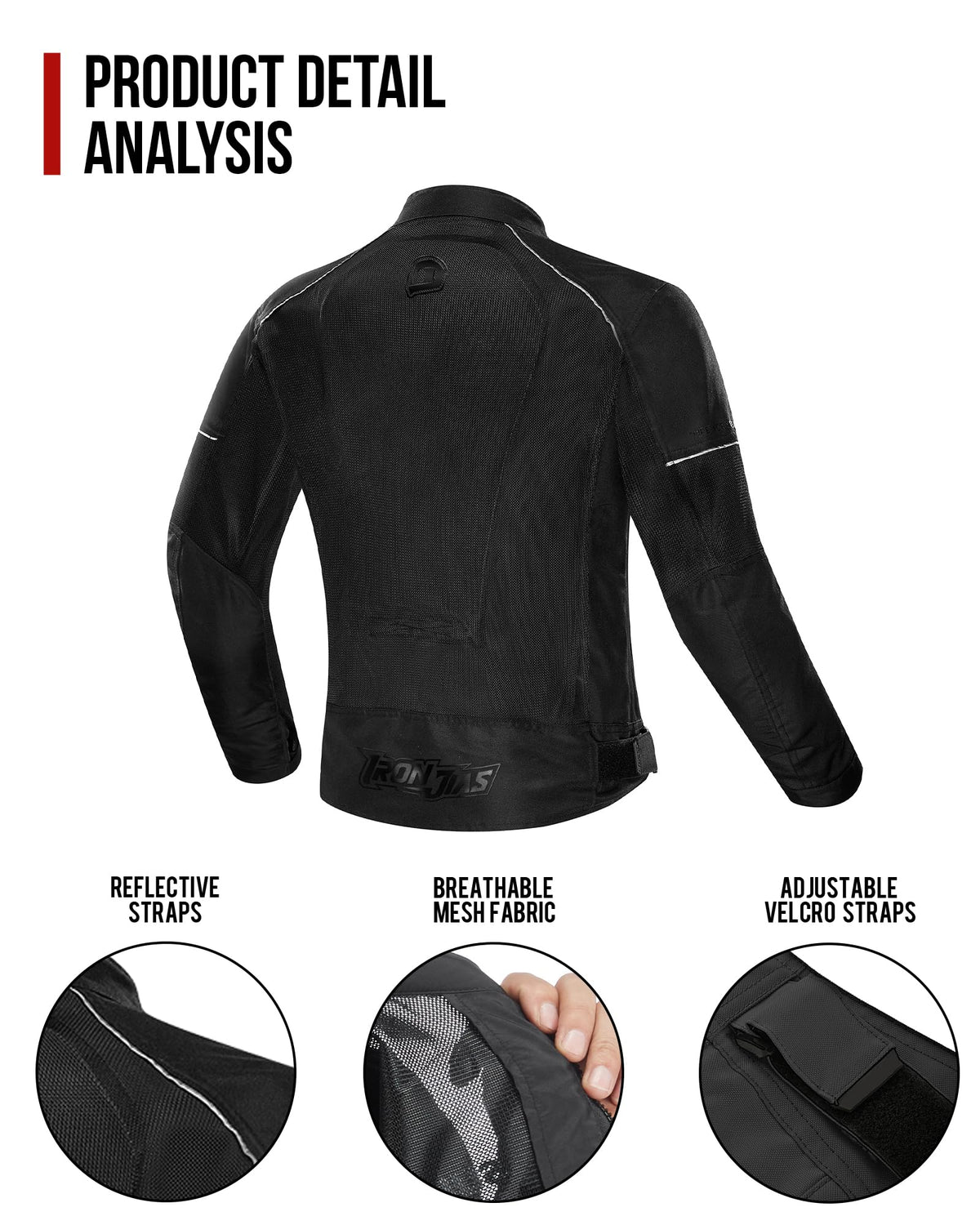 IRON JIA'S zippered pocket detail securing essentials on rides