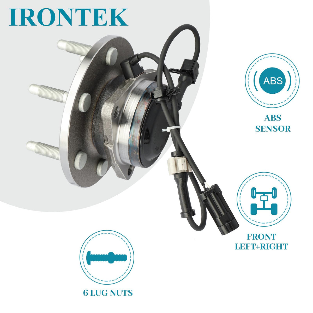 IRONTEK hub flange closeup showing bolt pattern and precise machining benefit