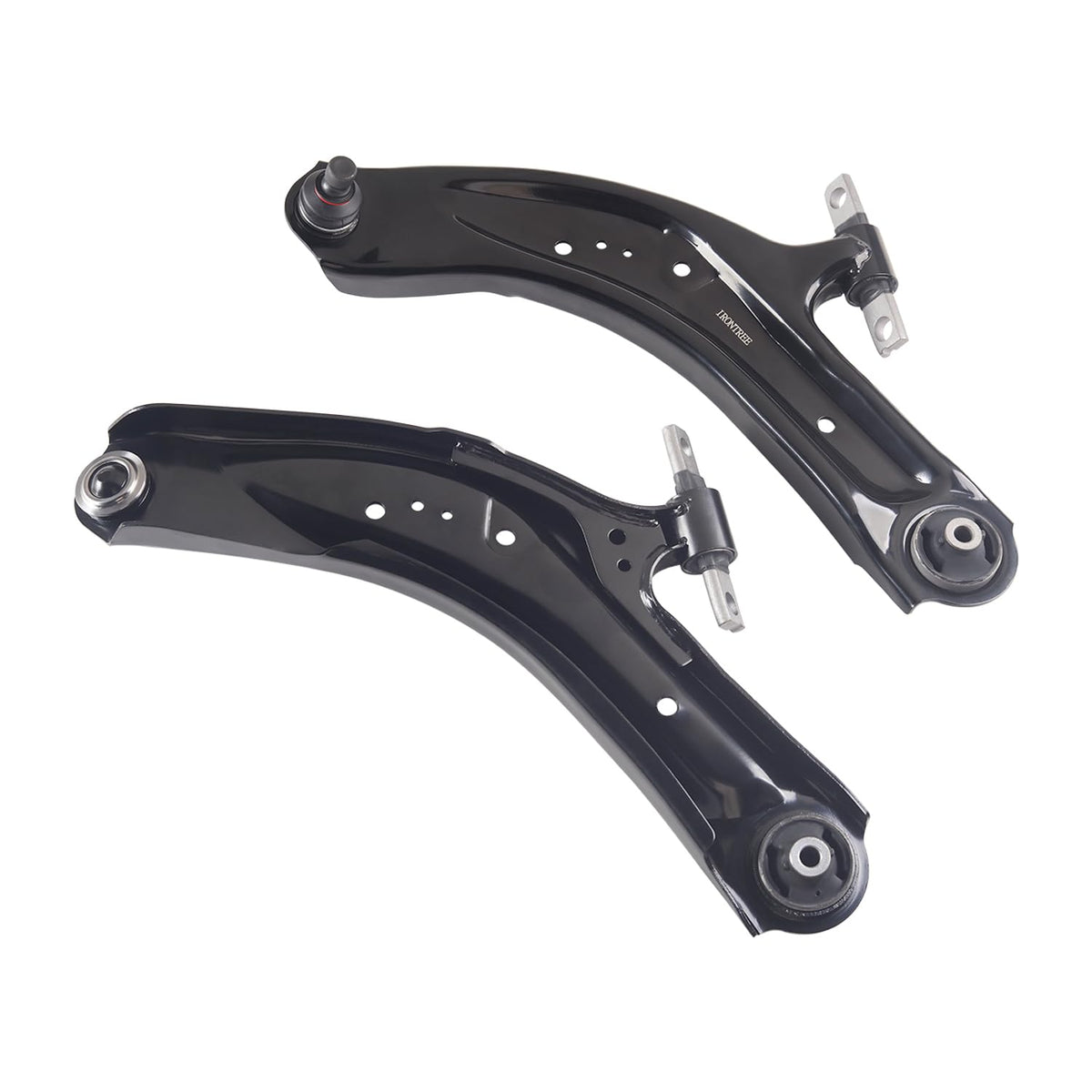 IRONTREE front left control arm packaging showing kit and benefit of direct-fit replacement