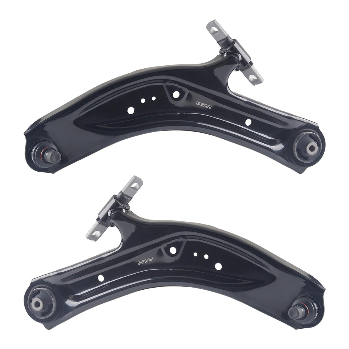 IRONTREE front right control arm packaging highlighting pre-assembled ball joint benefit