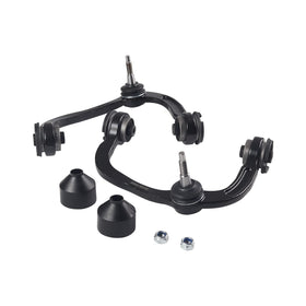 IRONTREE packaged control arms showing contents and fitment benefit
